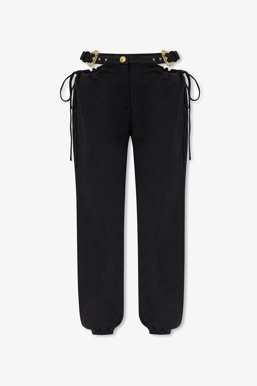 BLACK Sweatpants with cut-outs