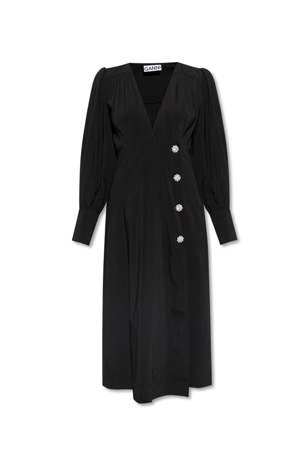 Dress with decorative buttons