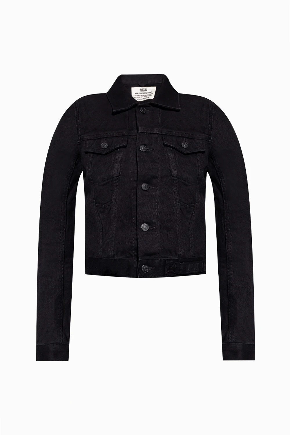 BLACK Denim jacket with logo