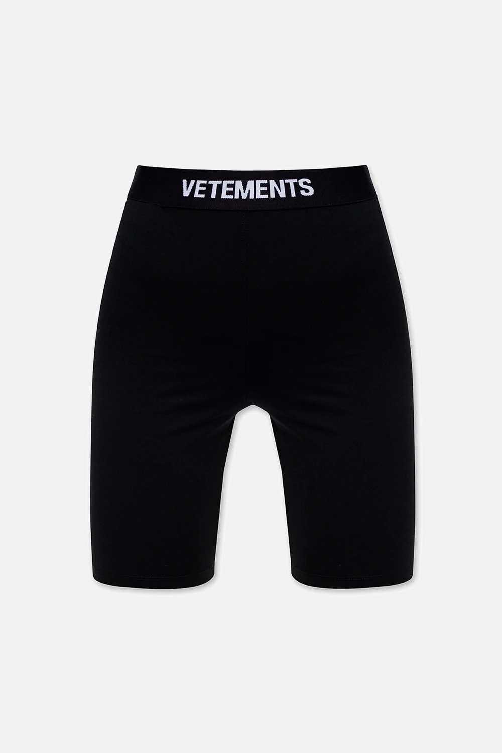 BLACK Short leggings with logo