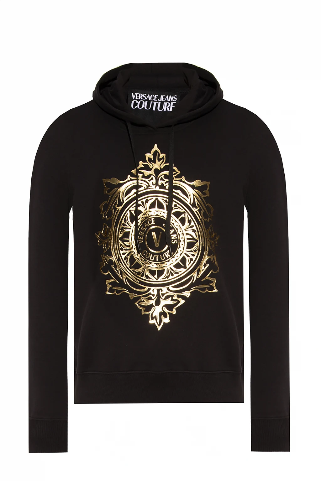 BLACK Logo-printed hoodie