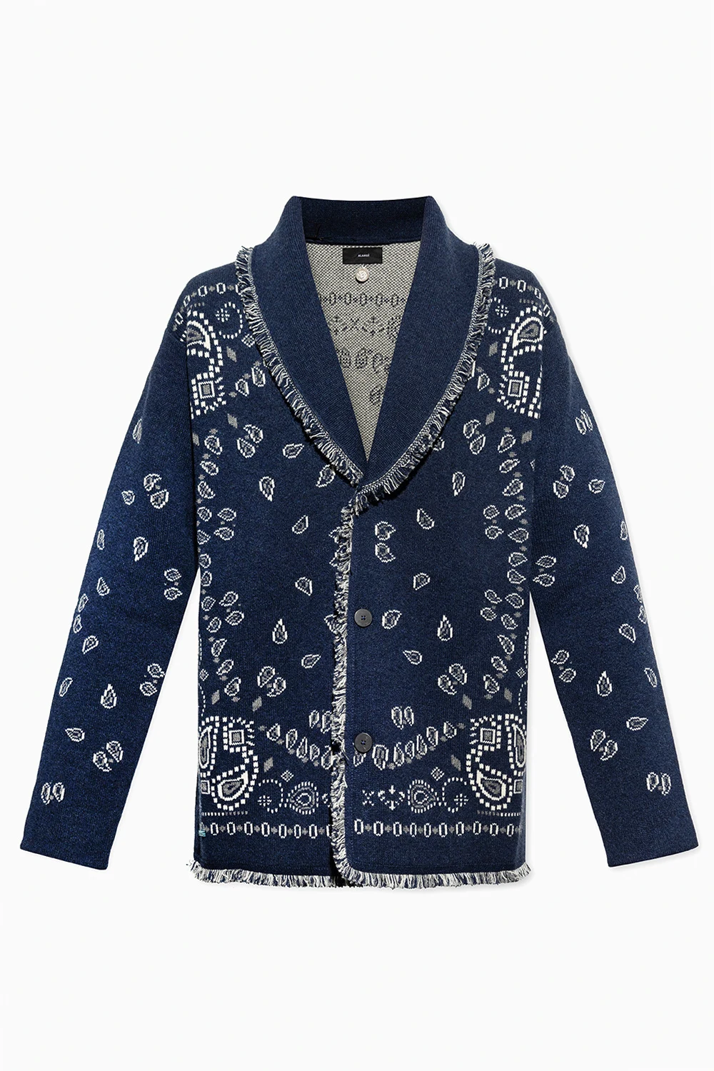 NAVY BLUE ‘Bandana’ cashmere cardigan