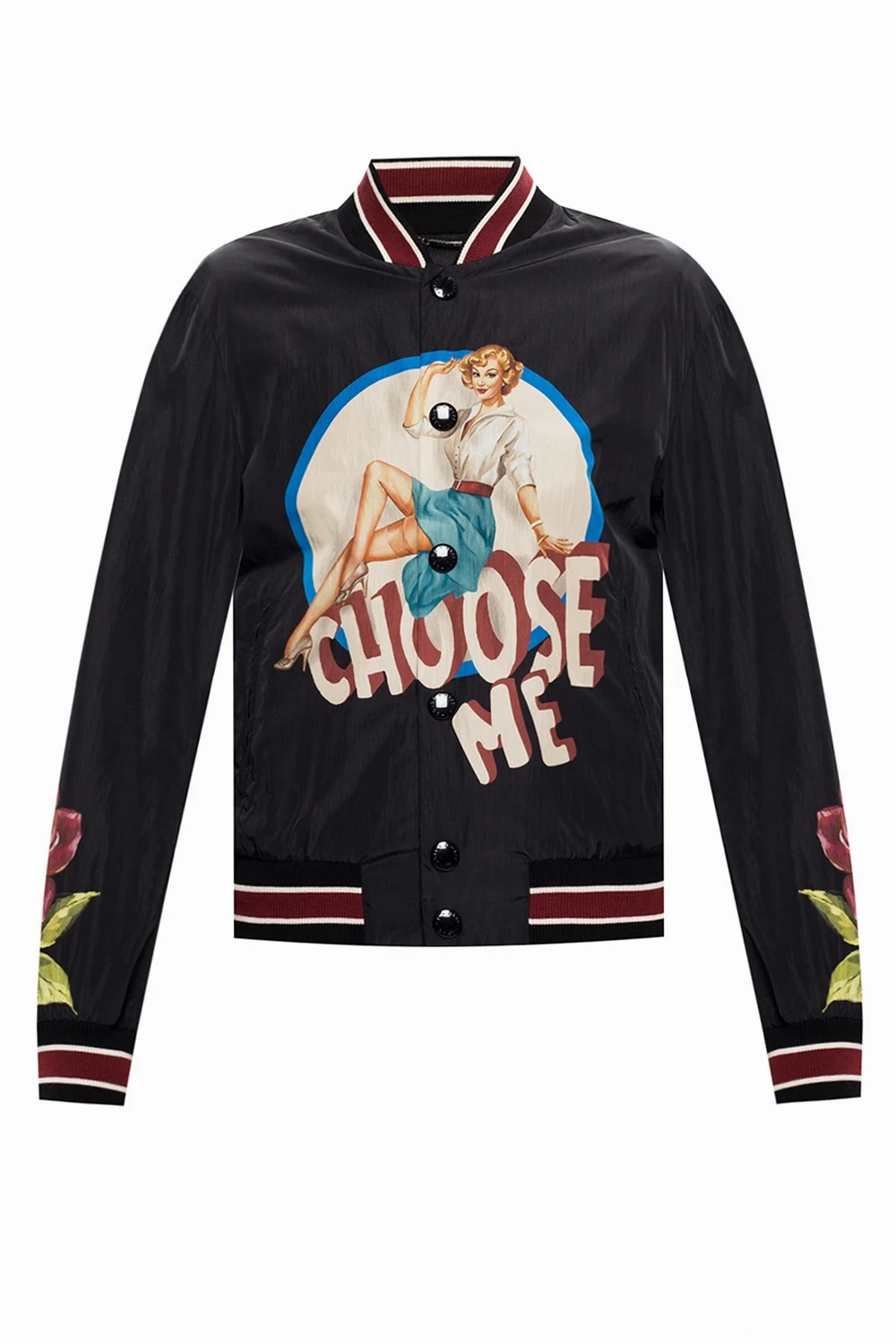 BLACK Bomber jacket with logo
