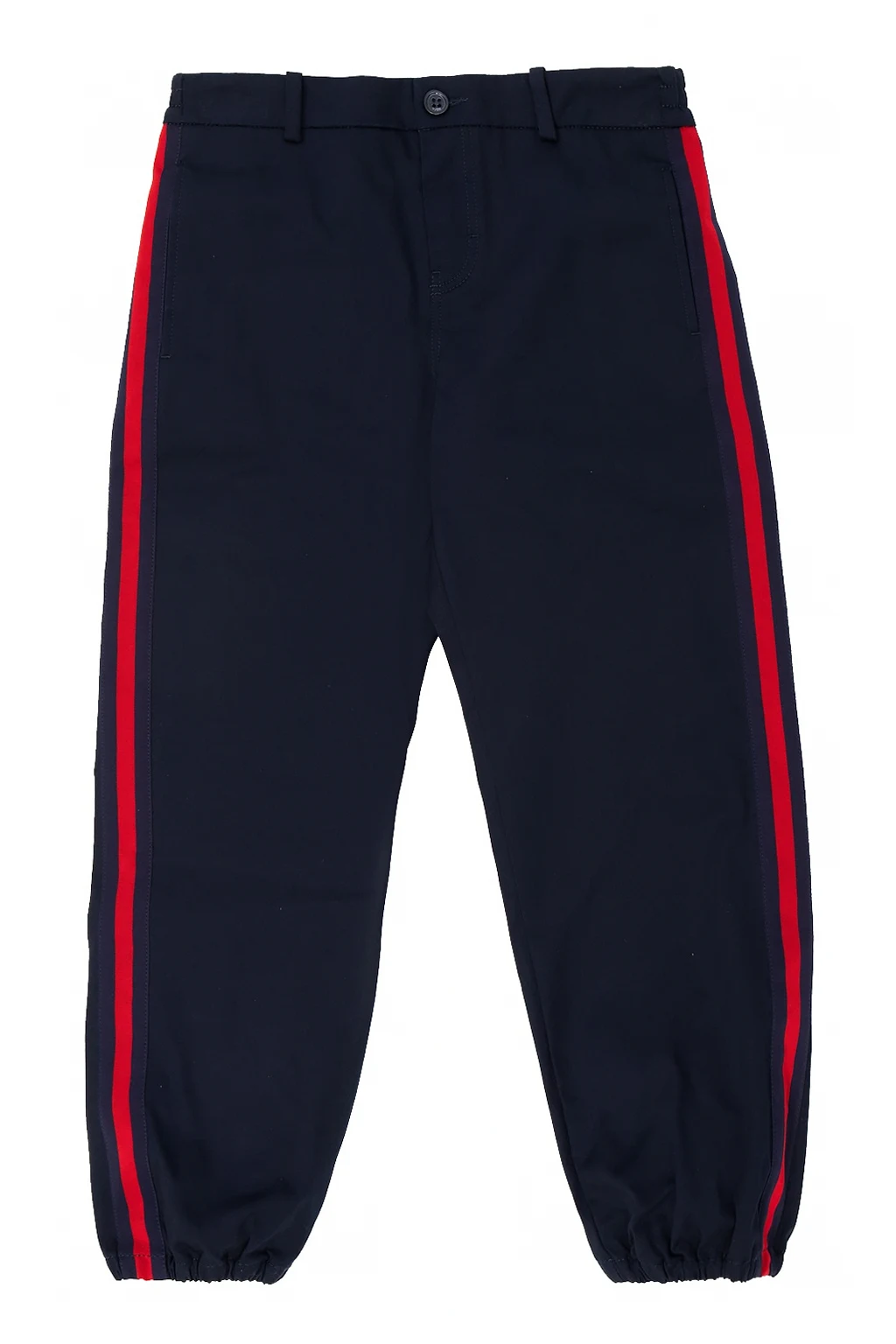 NAVY BLUE Side stripe trousers