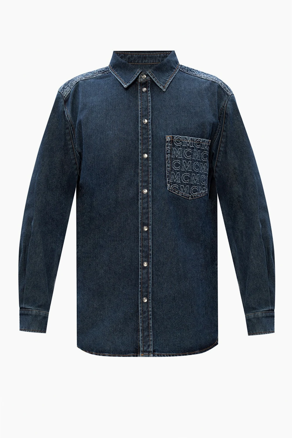 NAVY BLUE Denim jacket with logo