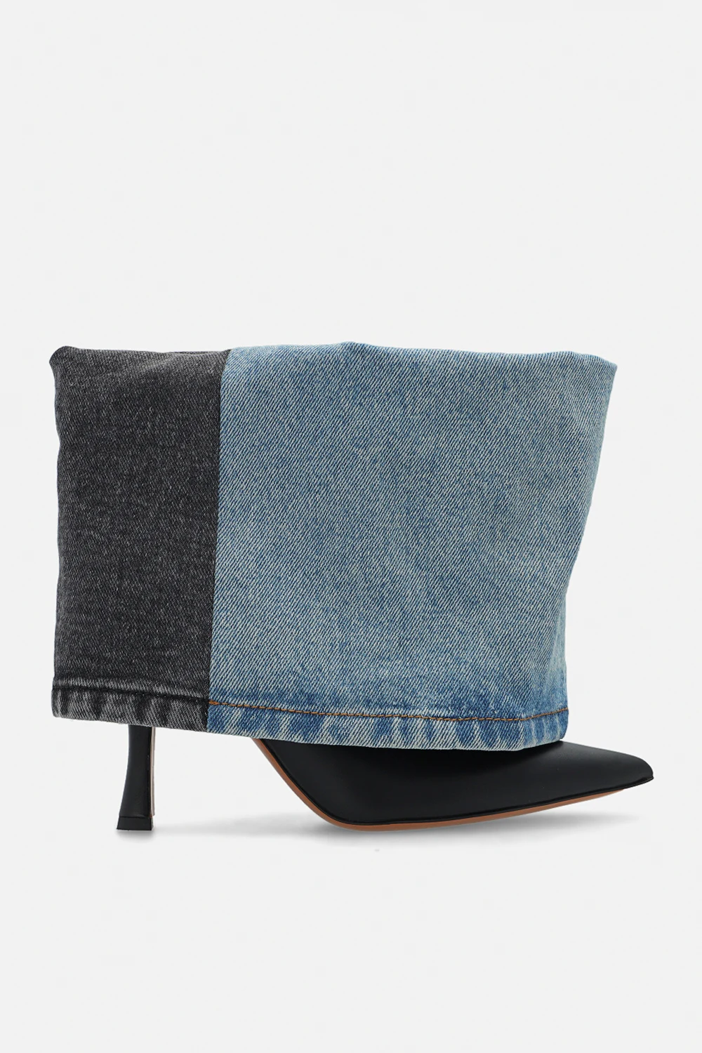 Botki na obcasie ‘Denim Folded’