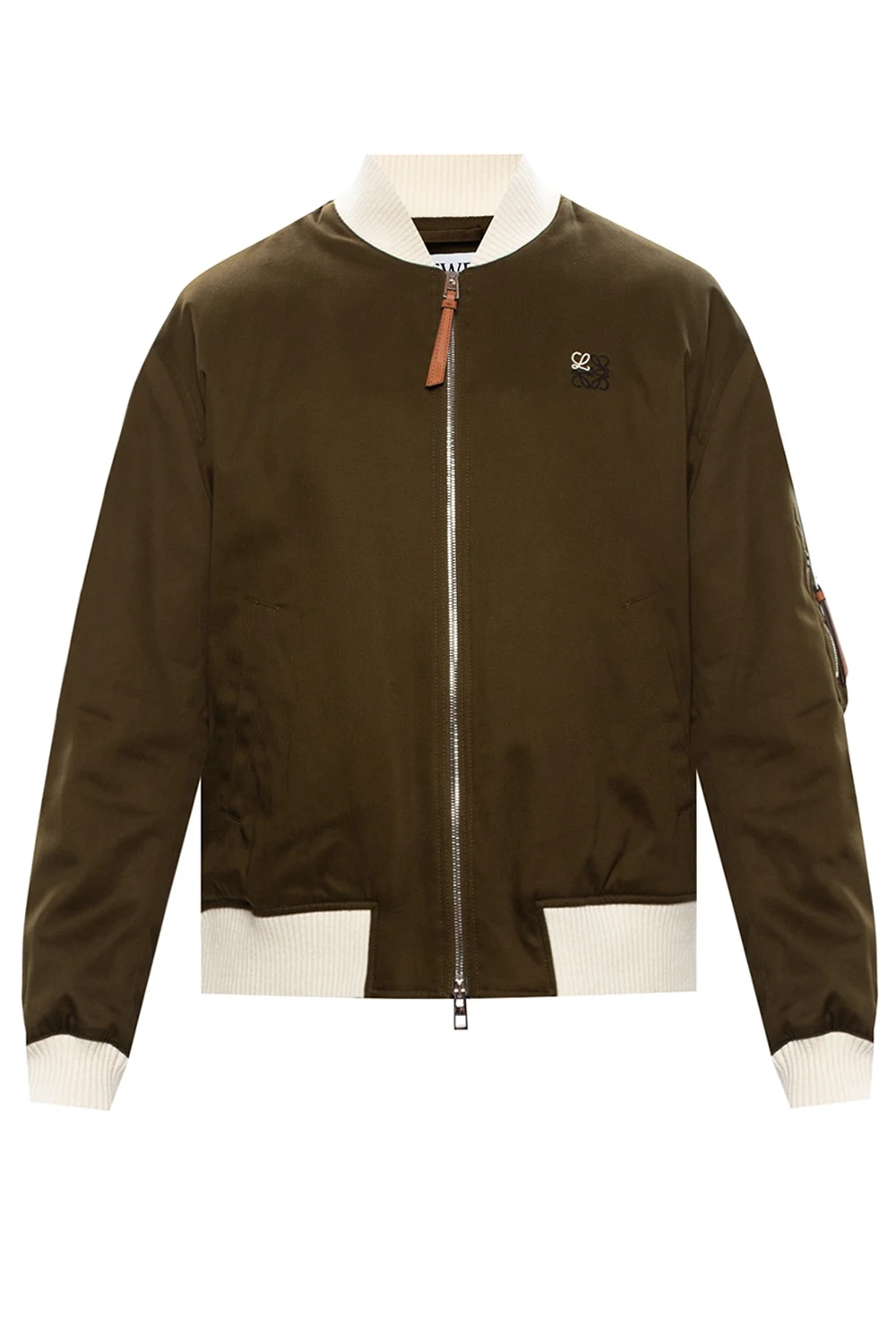 GREEN Bomber jacket with logo