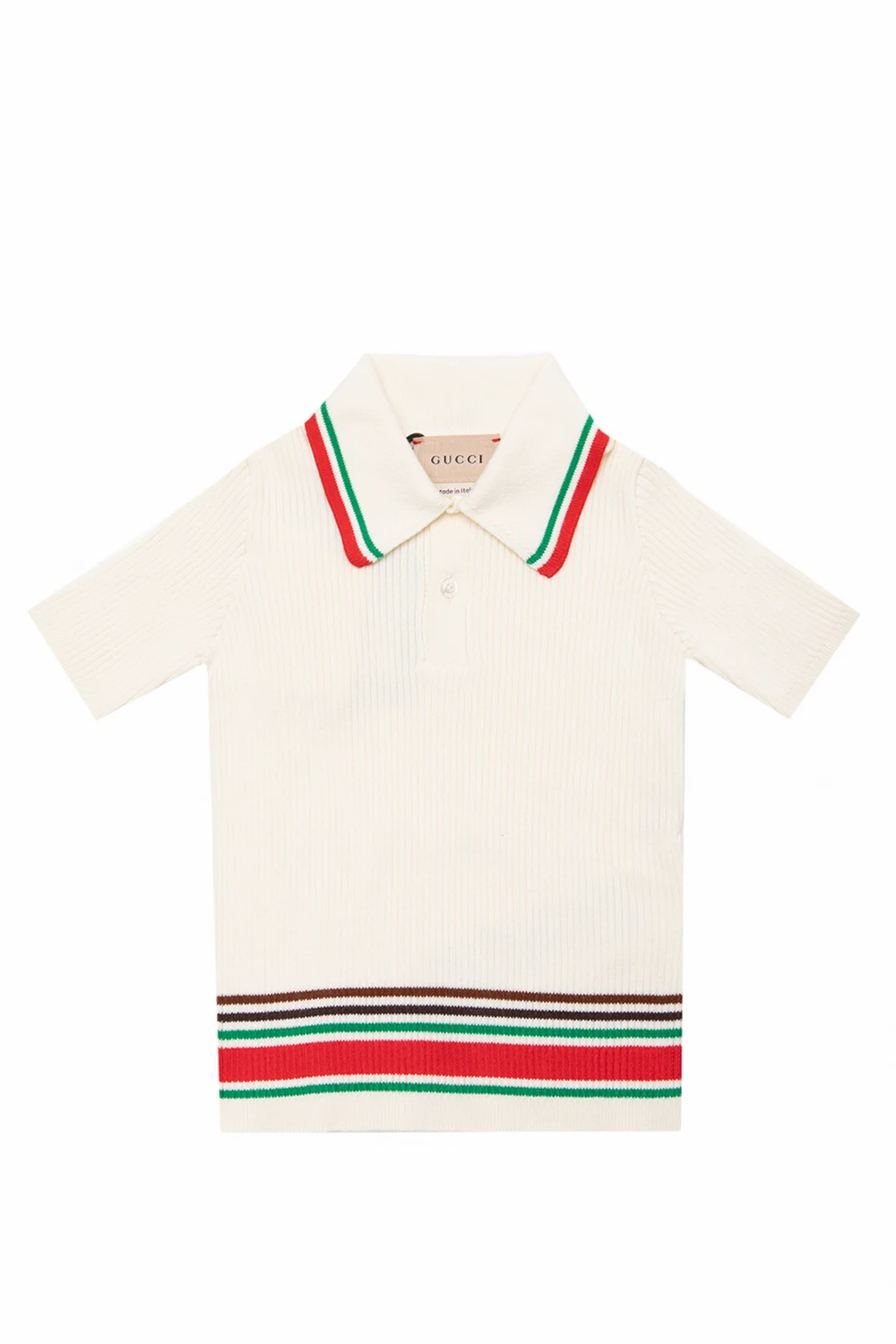 cream Polo shirt with short sleeves
