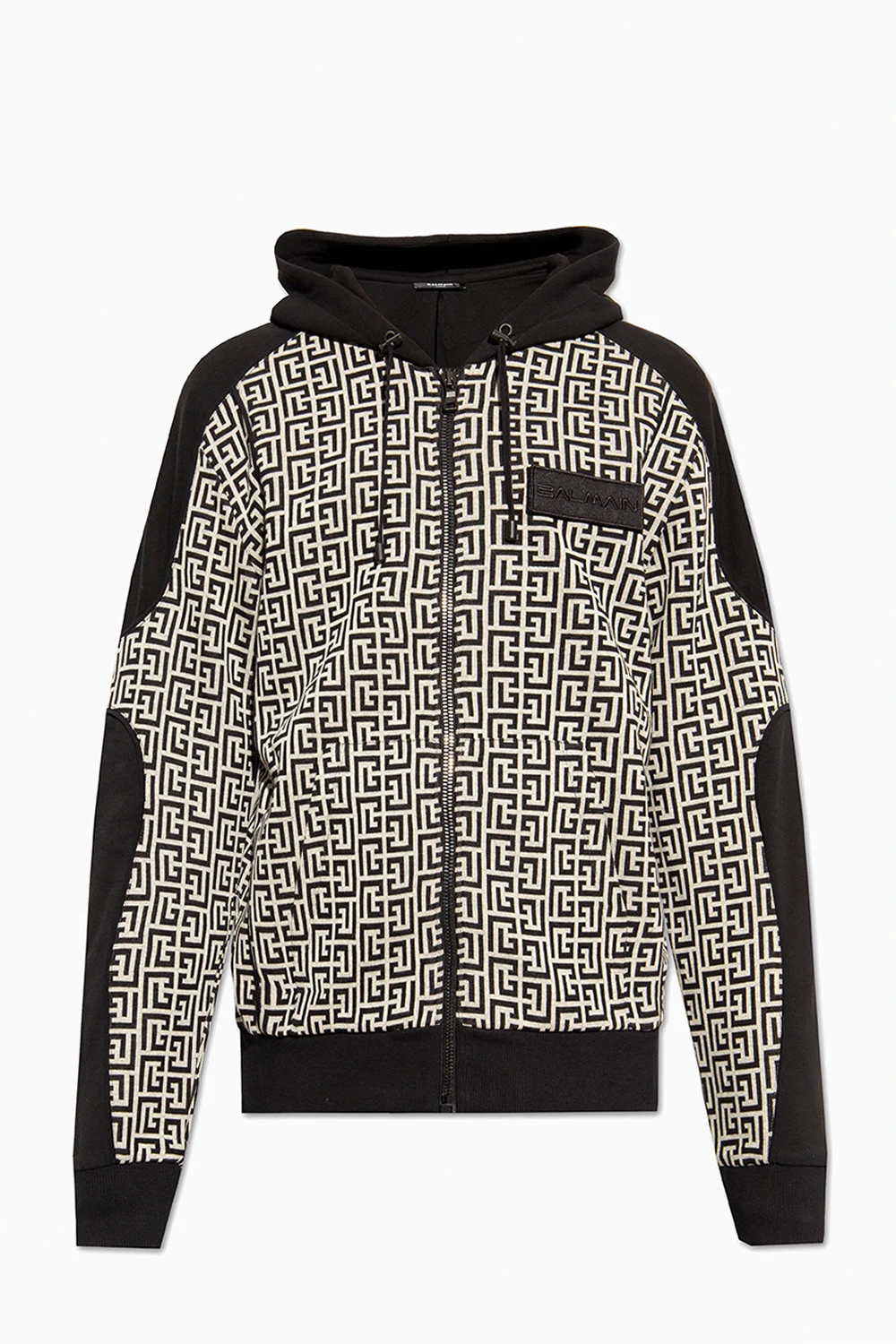 BLACK Logo-printed hoodie