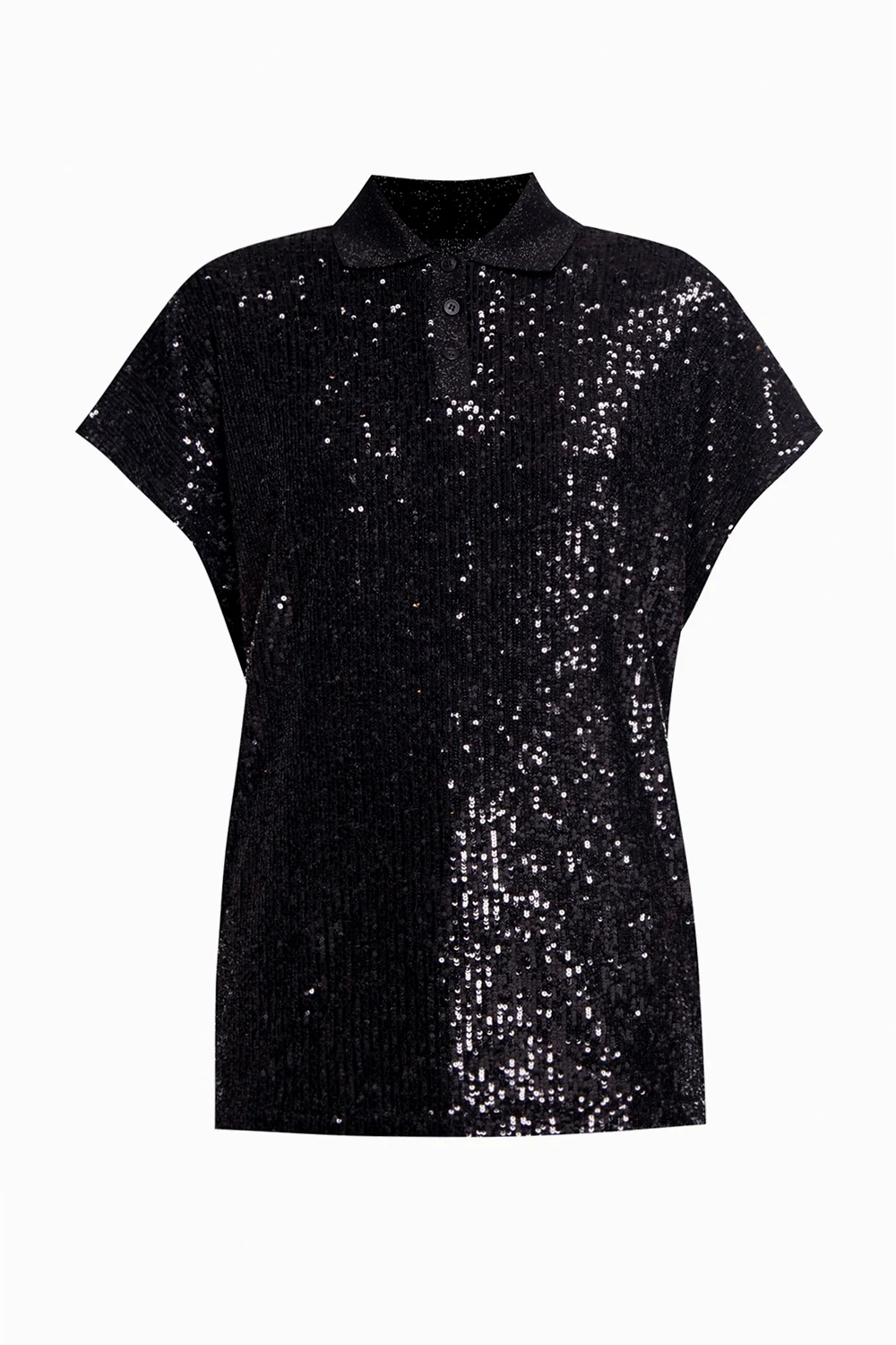 Sequined polo shirt