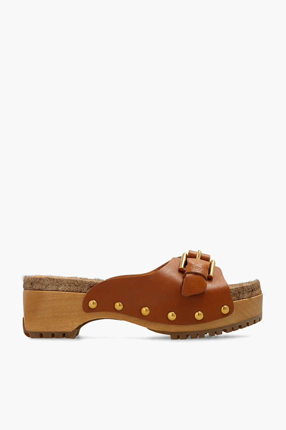 BROWN 'Viviane' clog mules