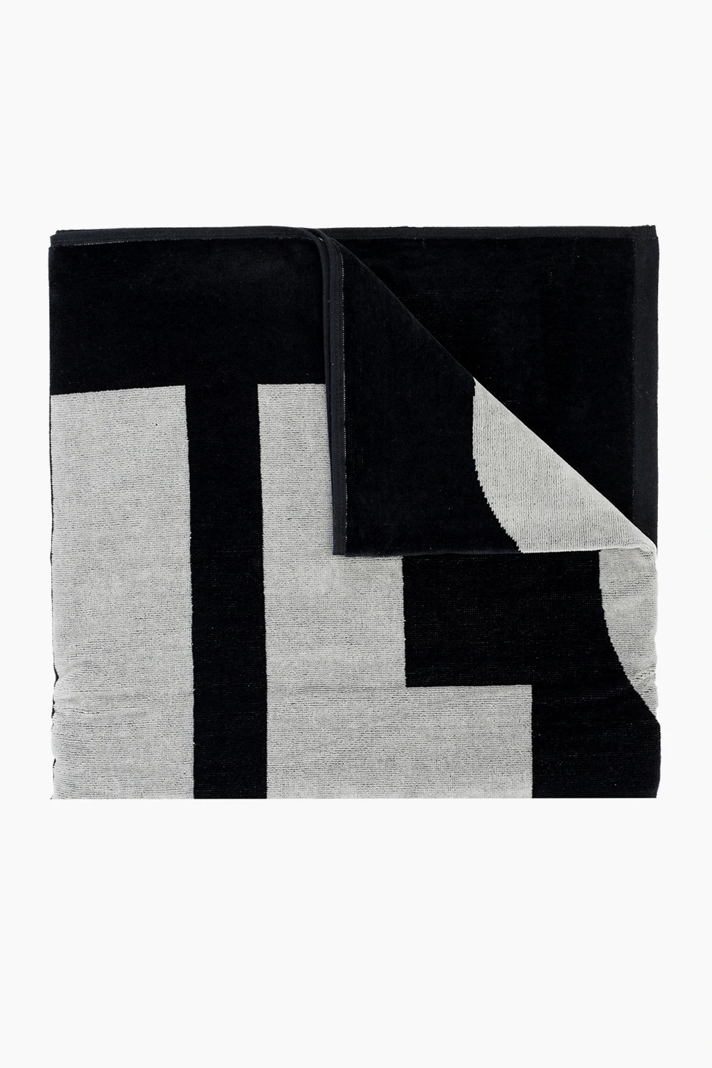 BLACK Bath towel with logo