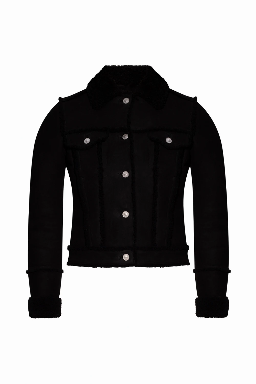 BLACK ‘Kingsly’ shearling jacket