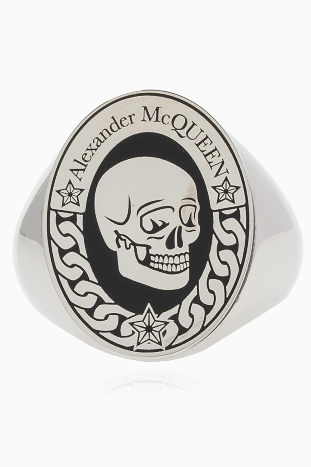 Signet ring with logo