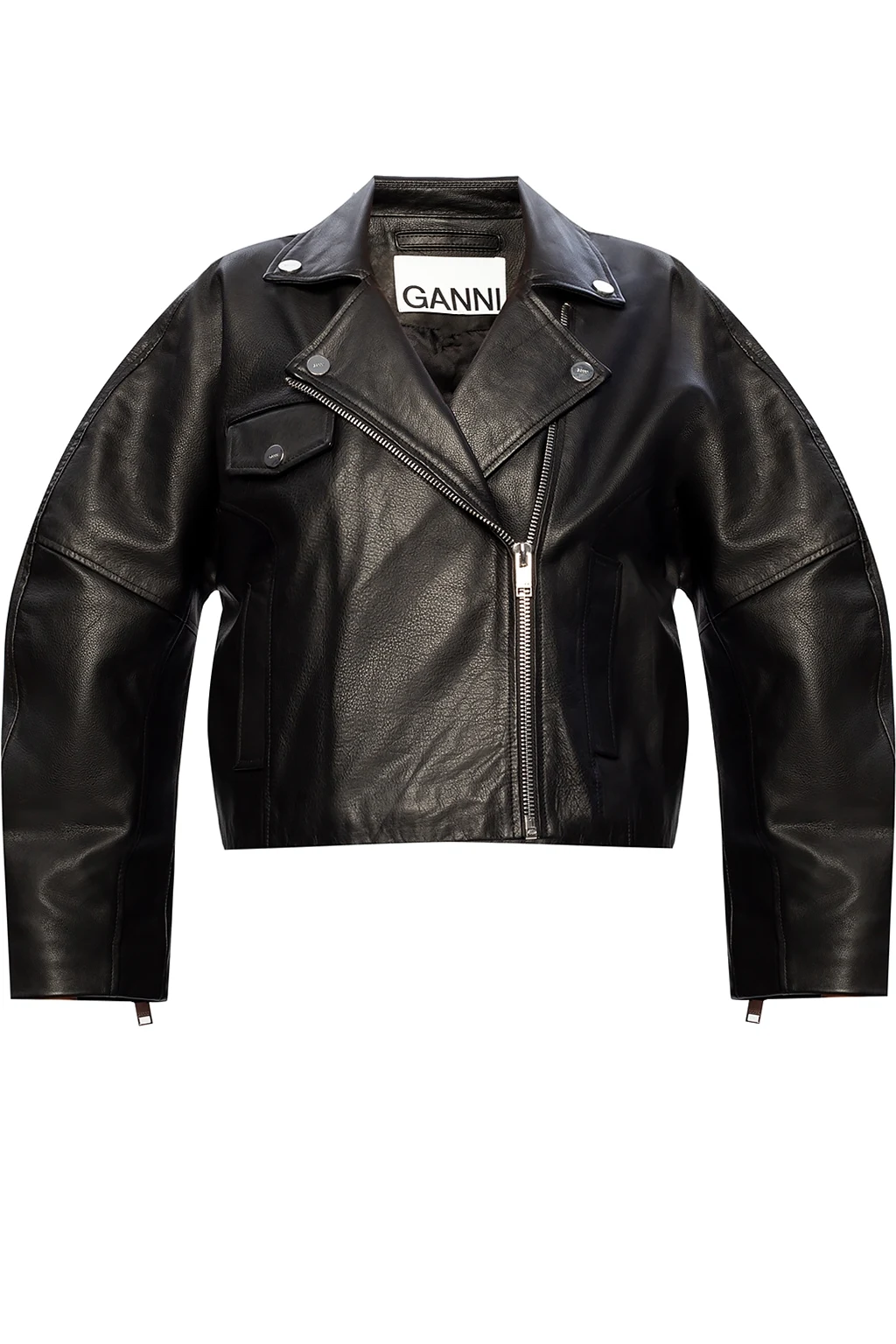 Leather biker jacket
