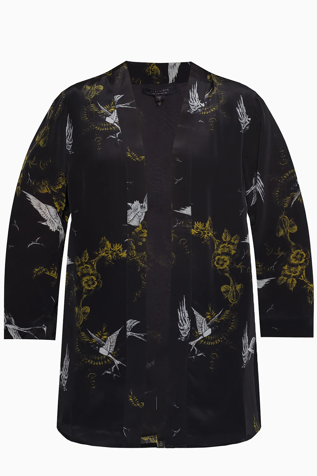 BLACK ‘Carina’ kimono with floral motif