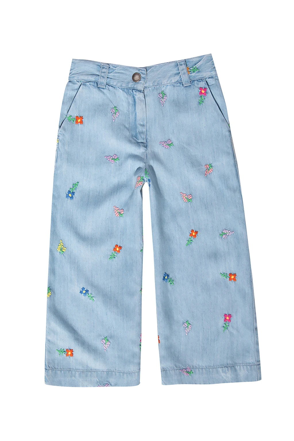 light blue Embroidered jeans