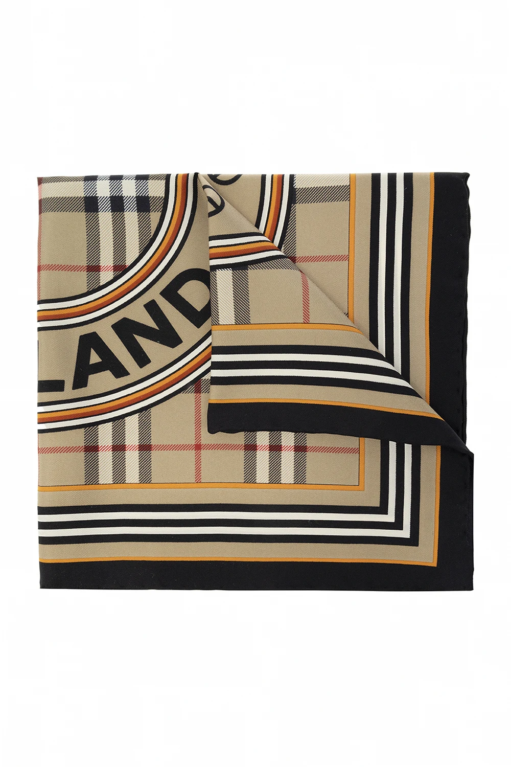 Silk scarf with monogram
