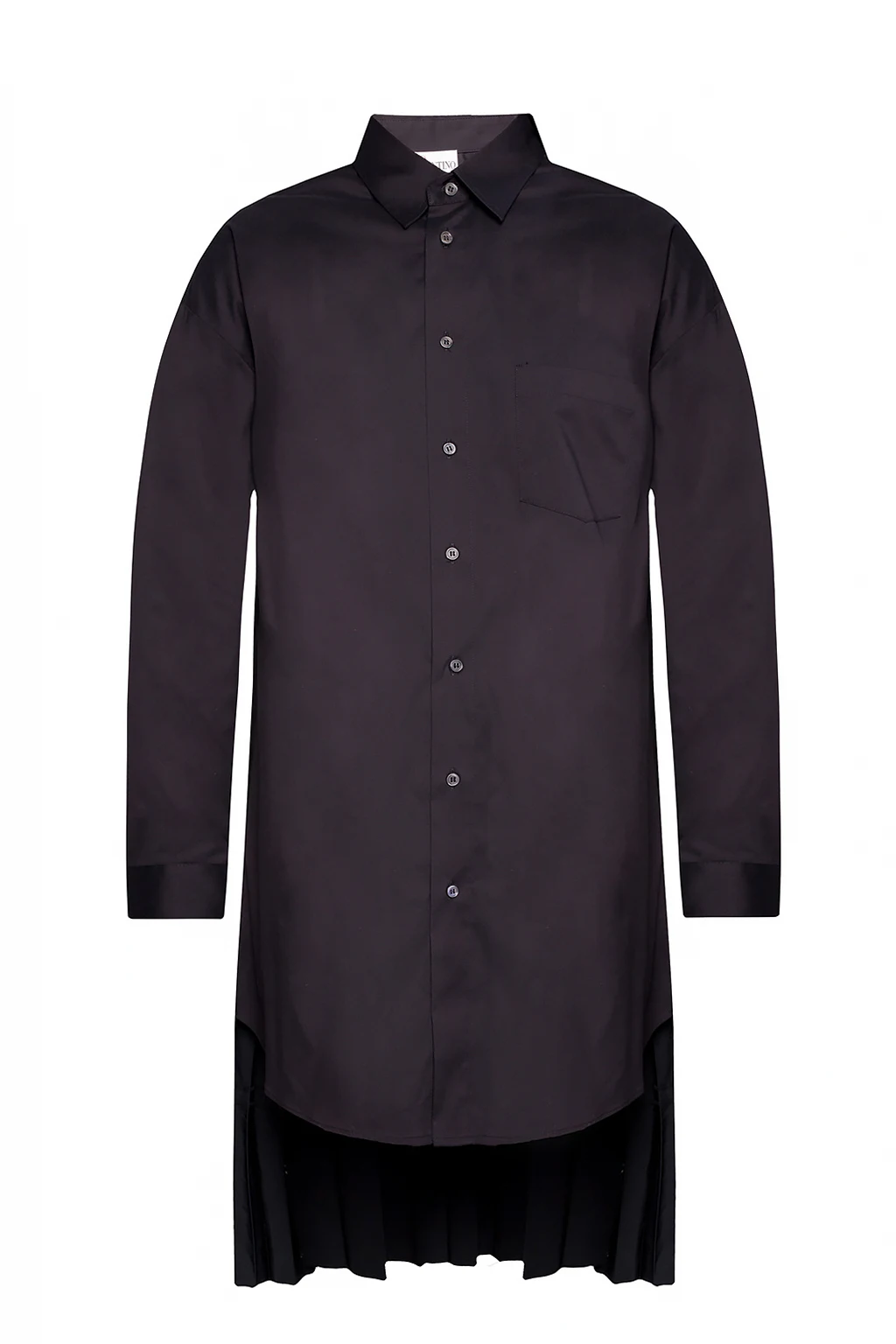 Shirt with pleated back