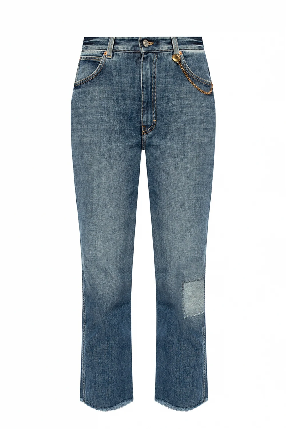 Jeans with raw edge
