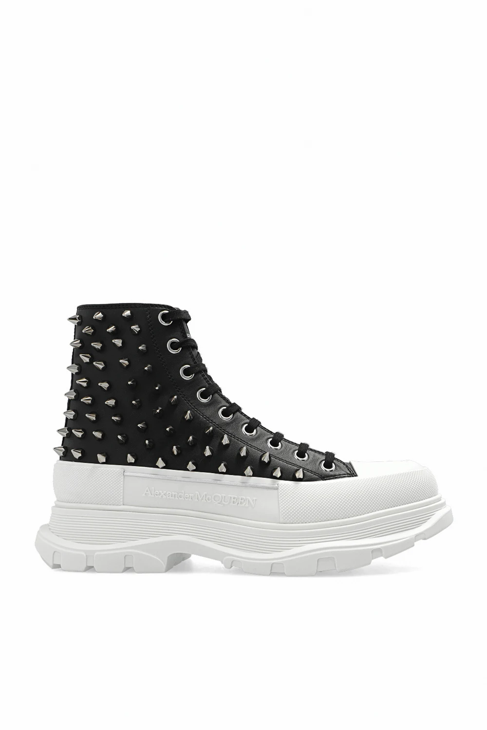 Leather platform shoes