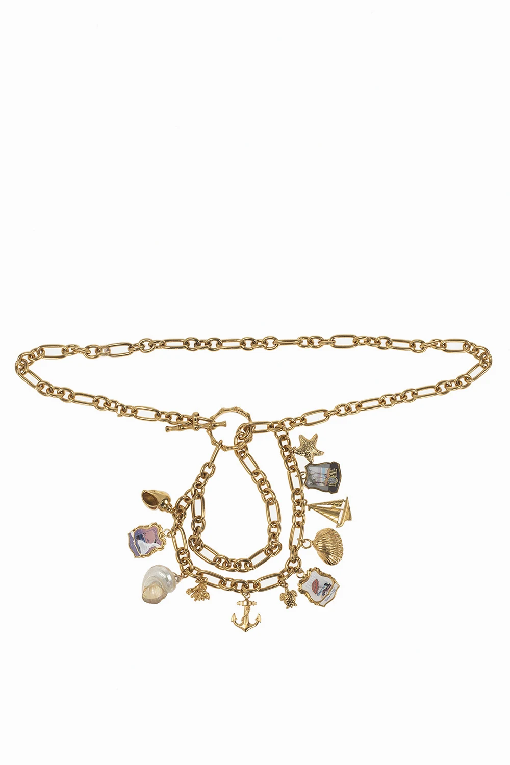 Brass belt with charms