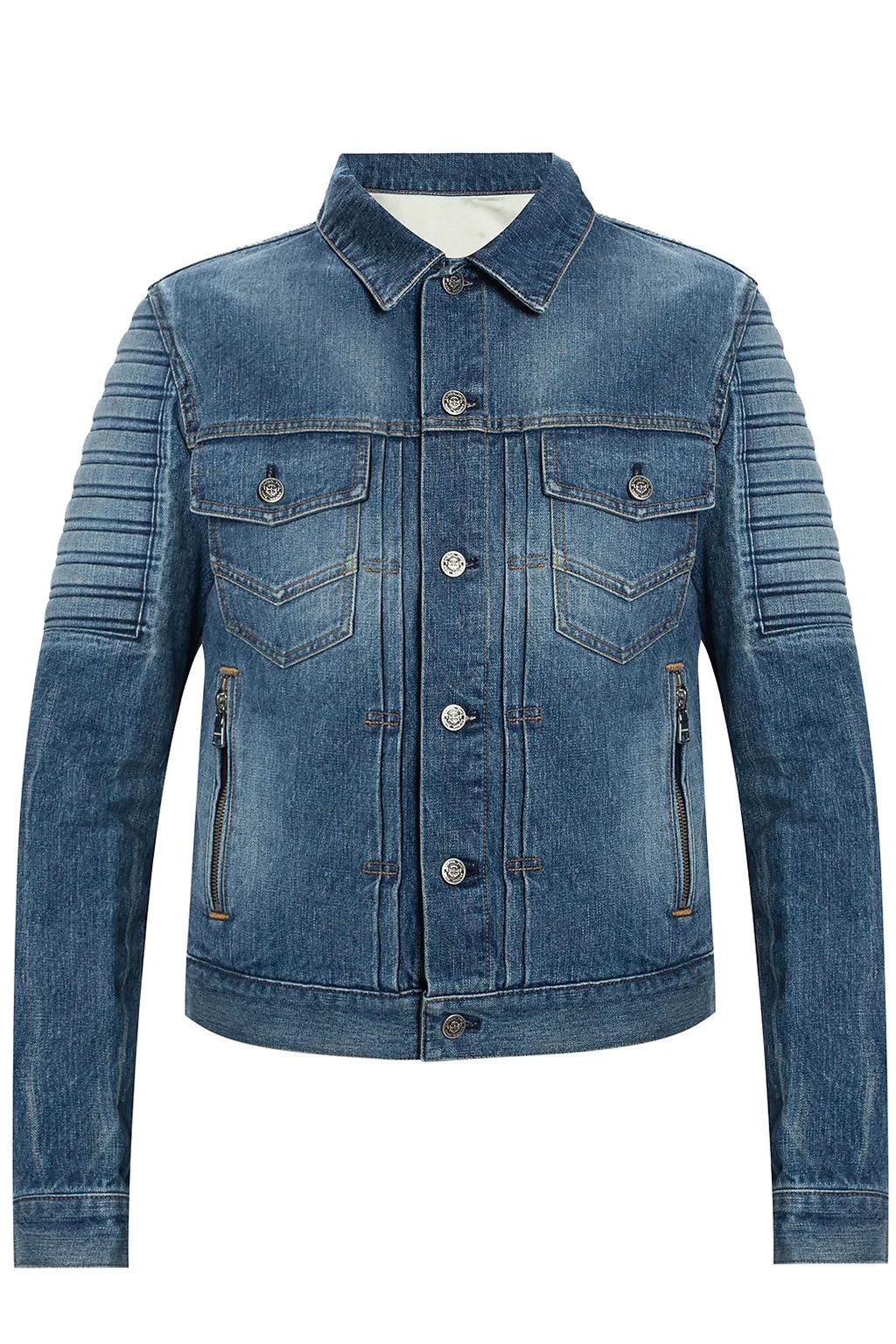 BLUE Denim jacket with logo