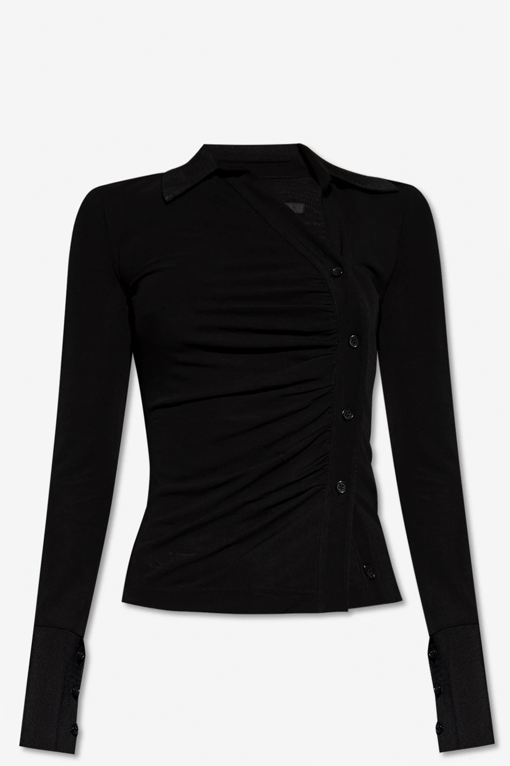 Shirt with asymmetric fastening