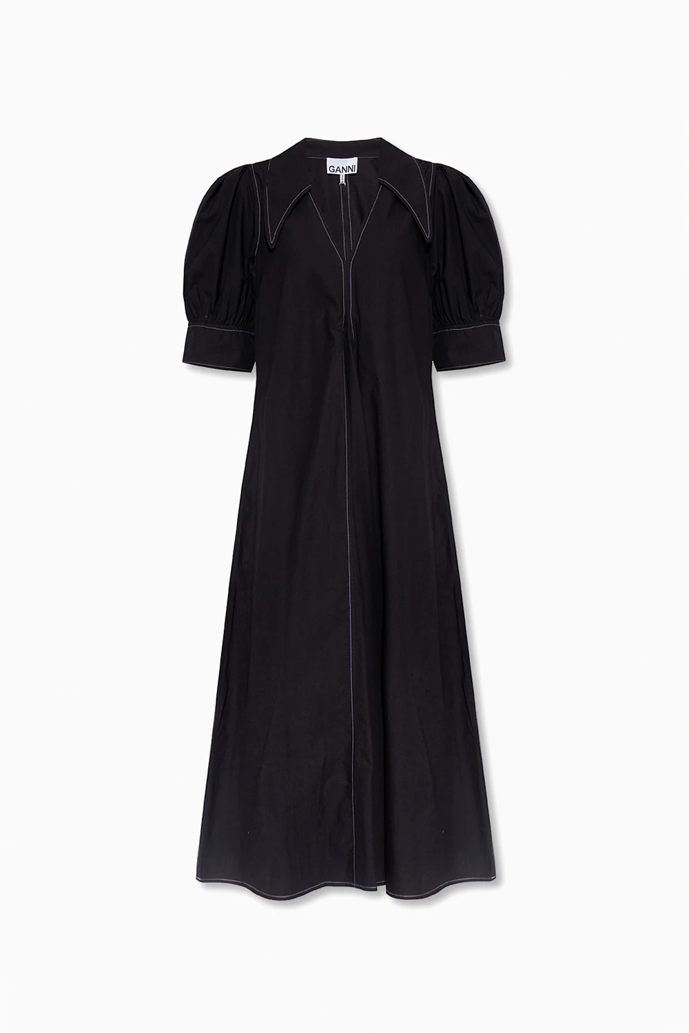 Dress with contrast stitching