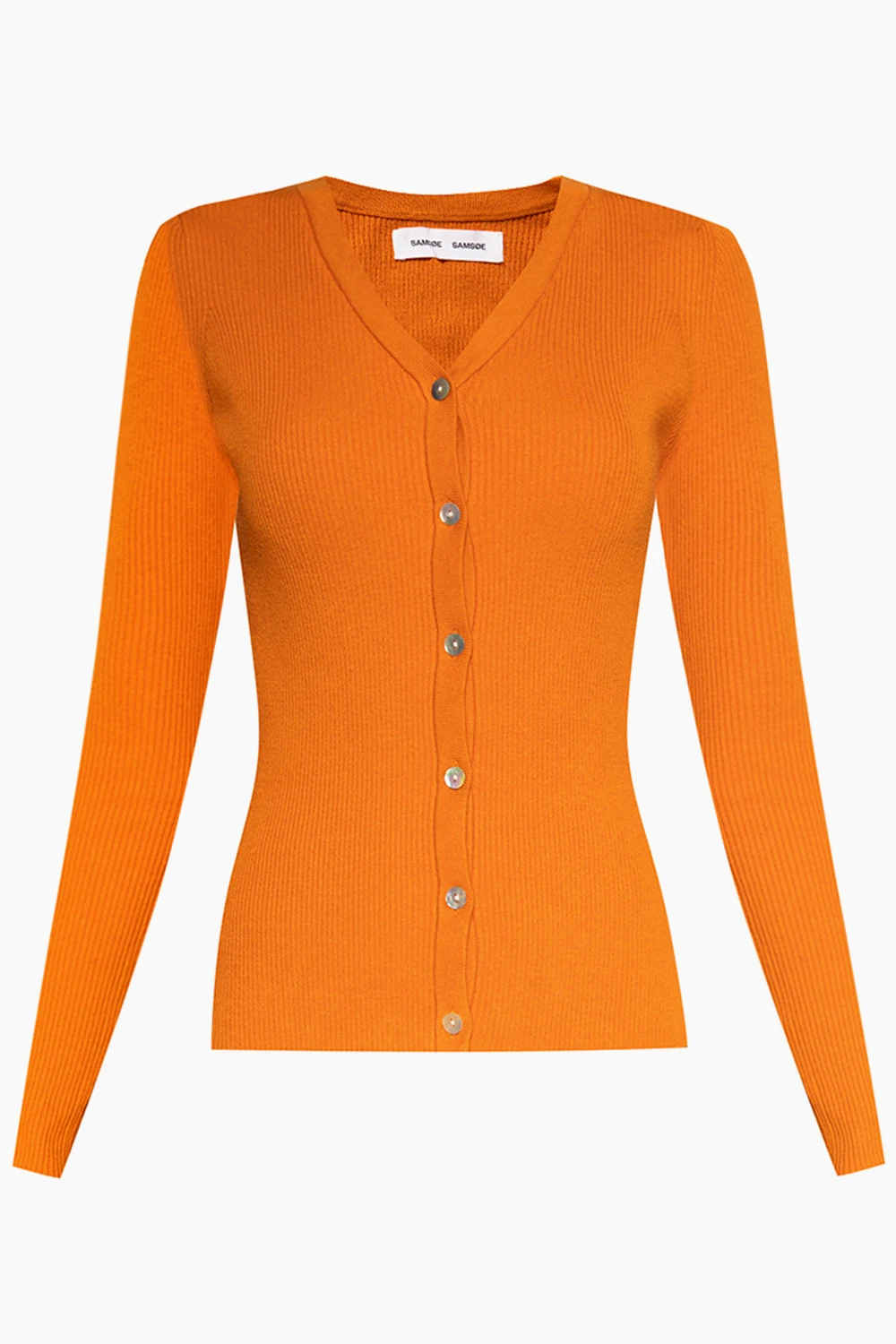 ORANGE Ribbed cardigan