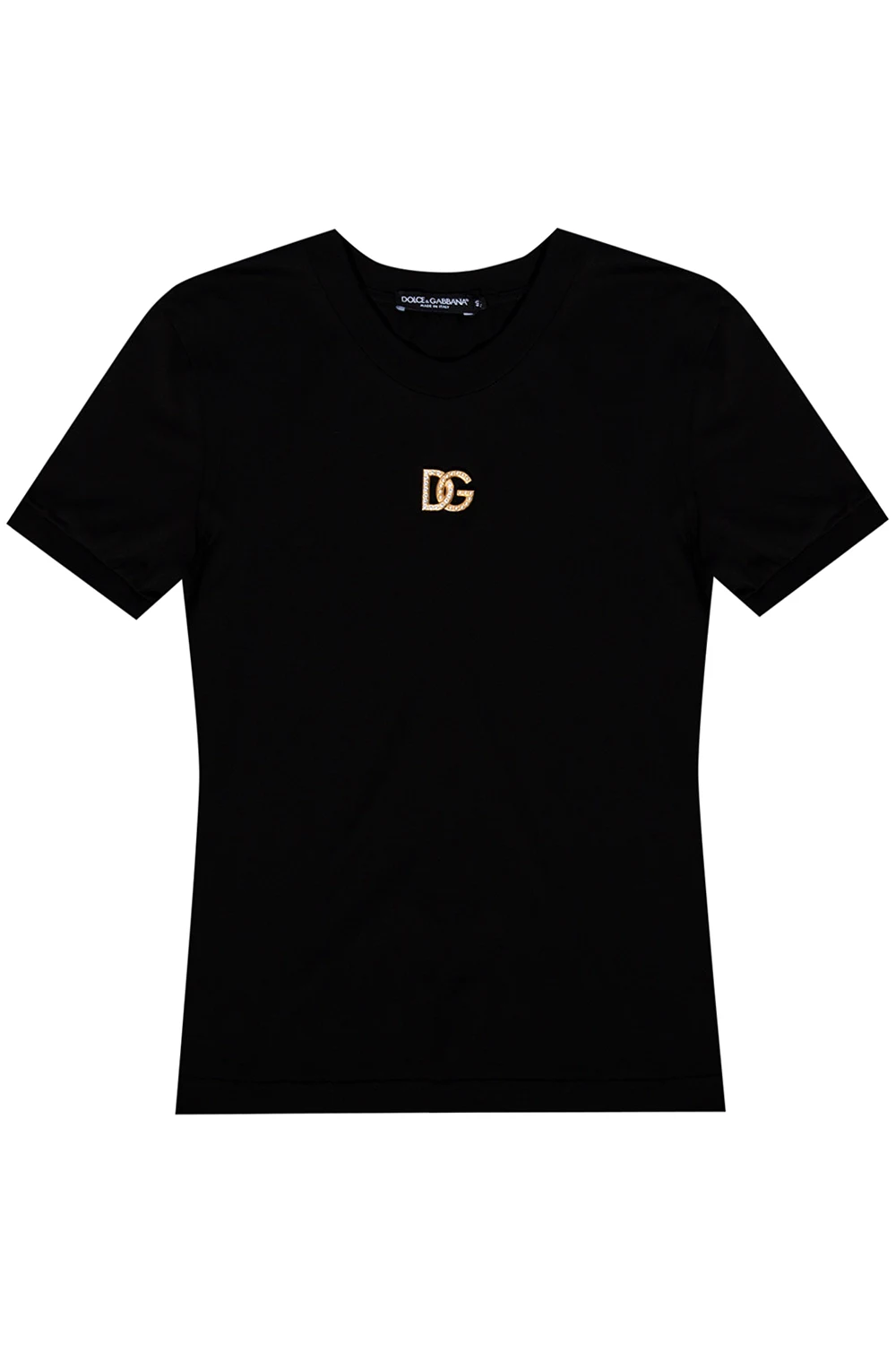 BLACK Appliquéd T-shirt