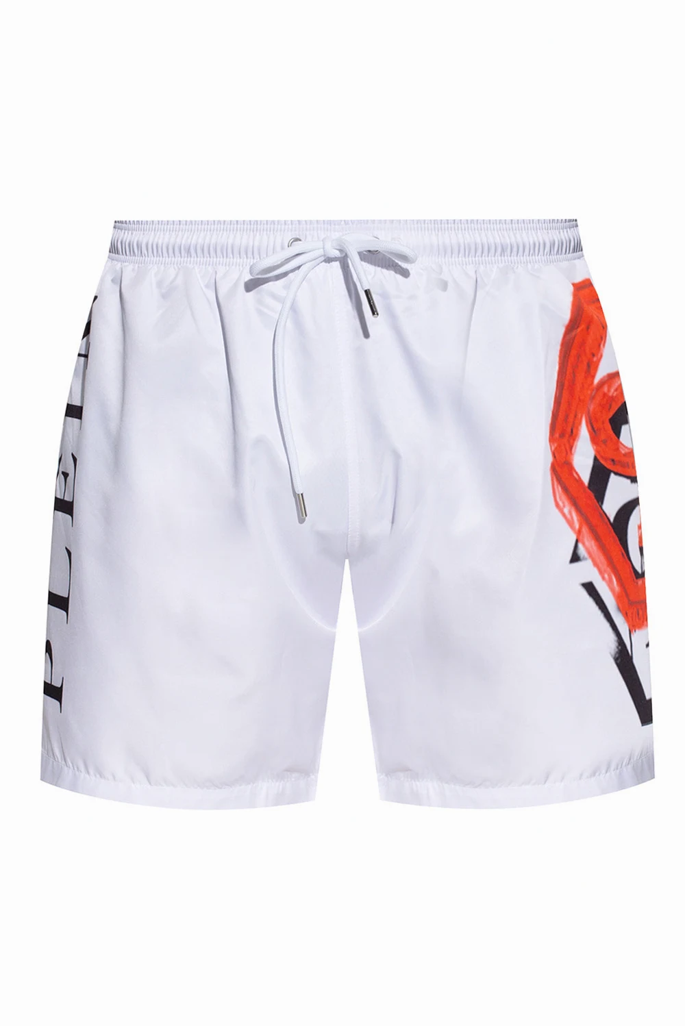 WHITE Swim shorts with logo