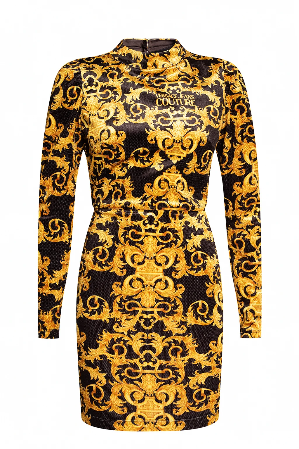 YELLOW  Baroque print dress
