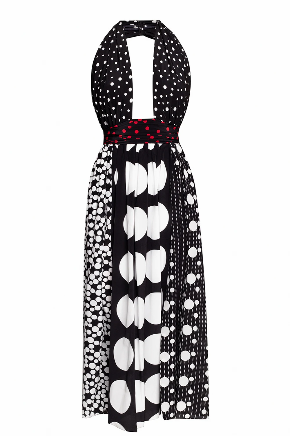BLACK Patterned sleeveless dress