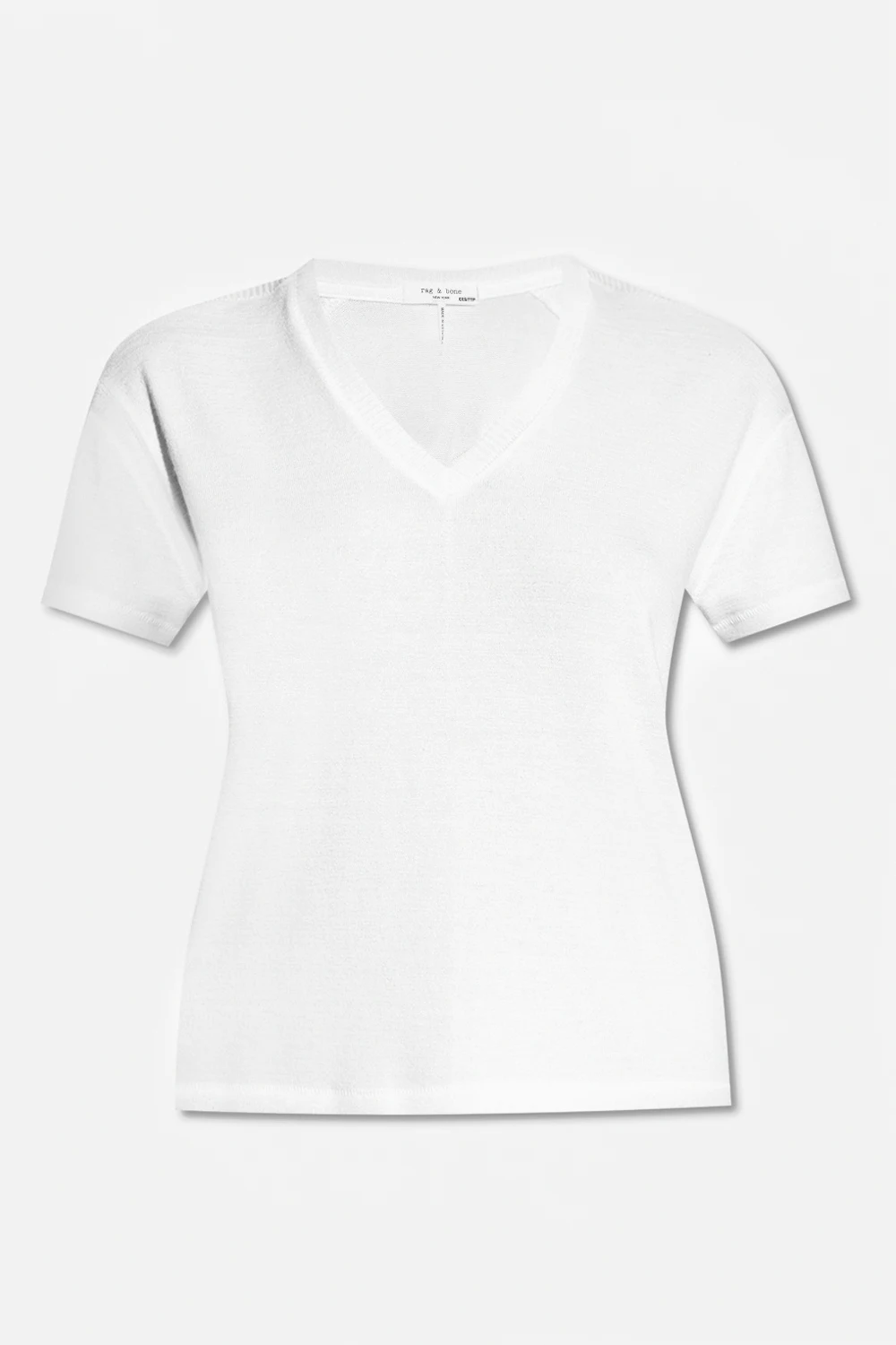 T-shirt z dekoltem w serek