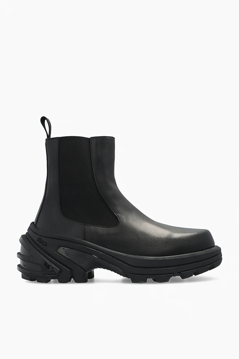BLACK Leather ankle boots
