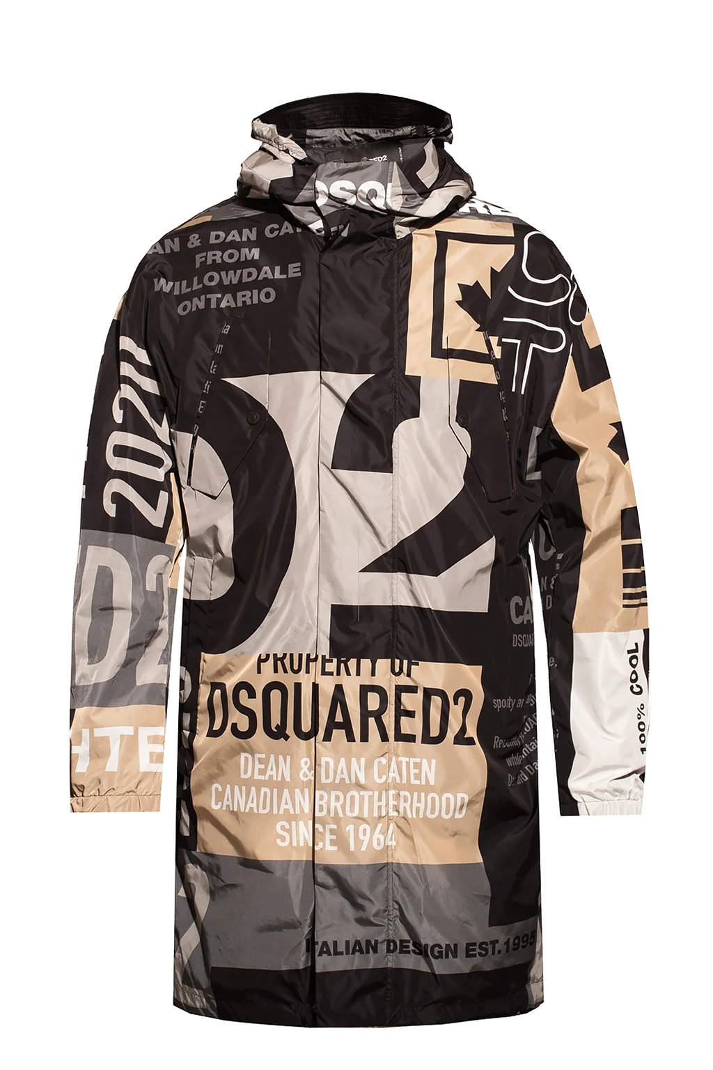 Coat with logo