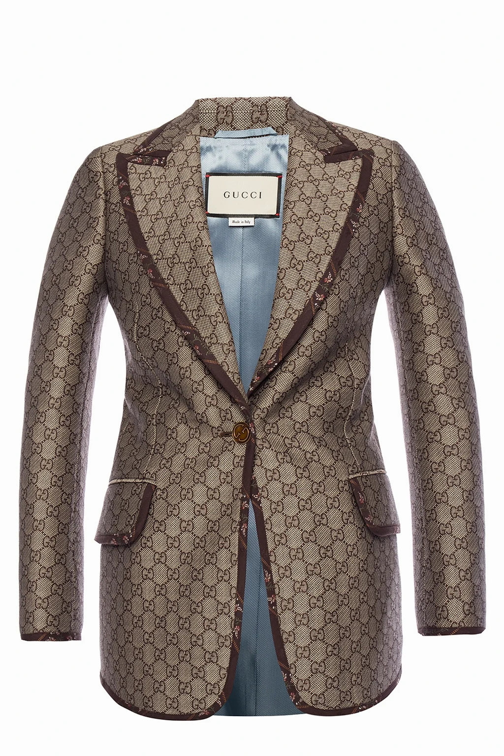 BROWN GG-patterned blazer