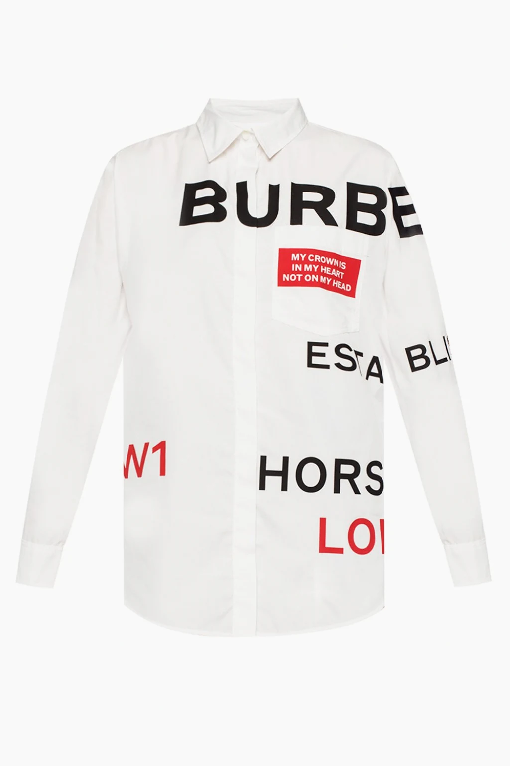 WHITE Logo-printed shirt