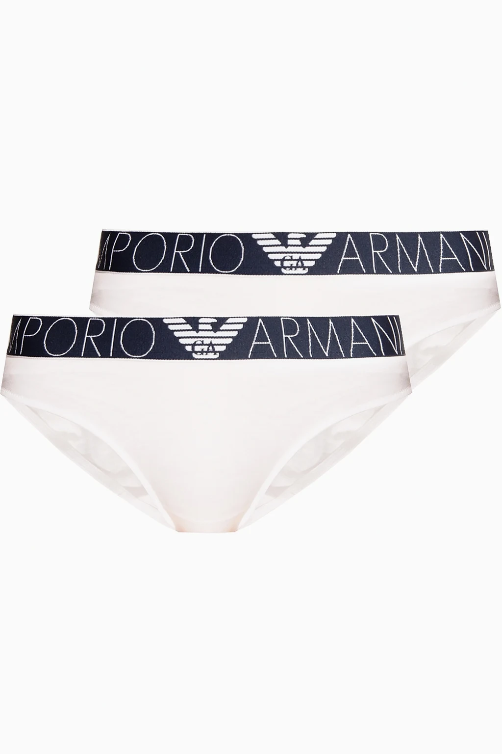 WHITE Branded briefs two-pack