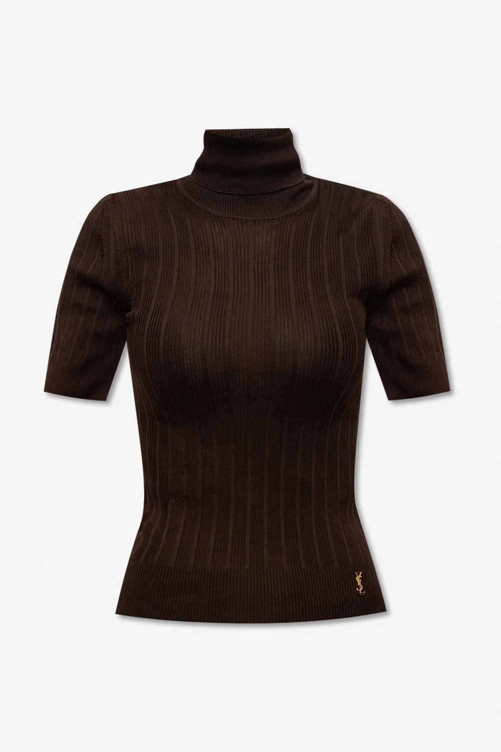 Silk turtleneck top