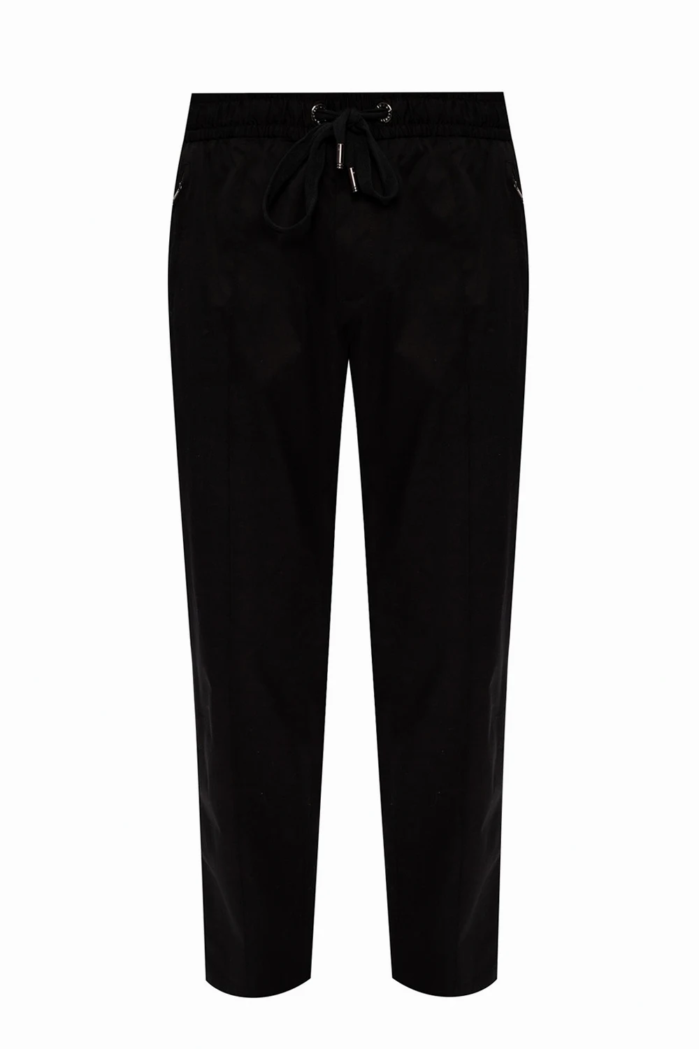 BLACK Trousers with stitching details
