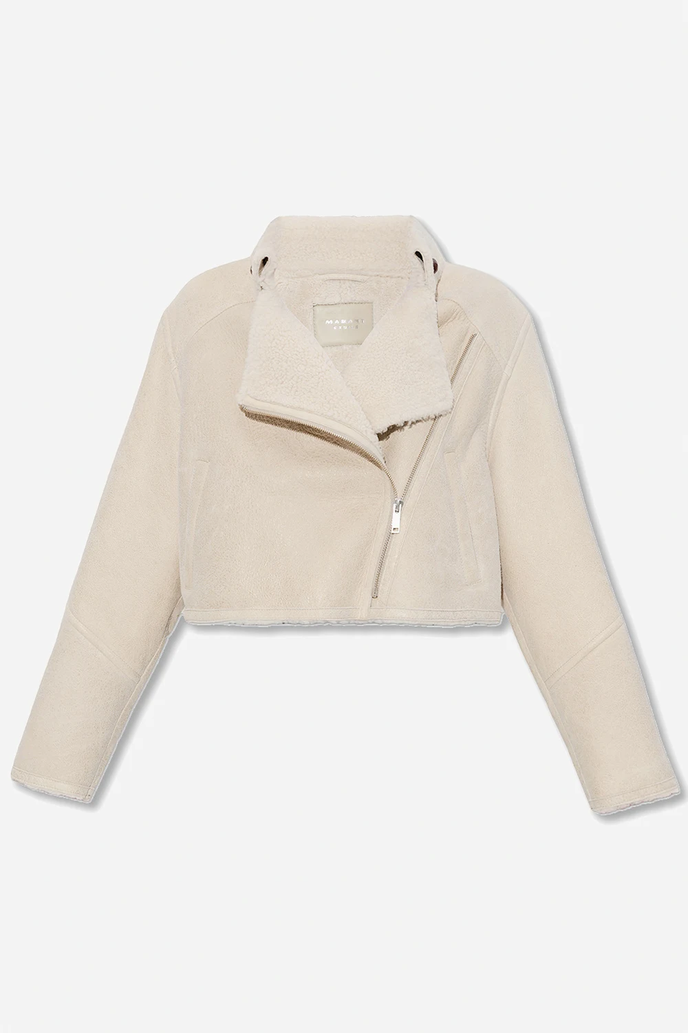 ‘Apstya’ short shearling jacket
