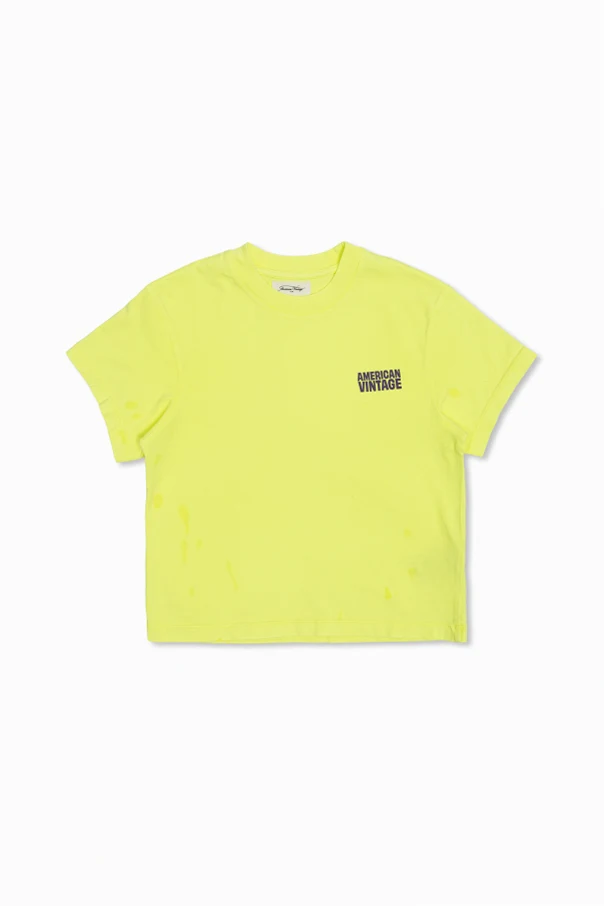 neonowy T-shirt z nadrukowanym logo