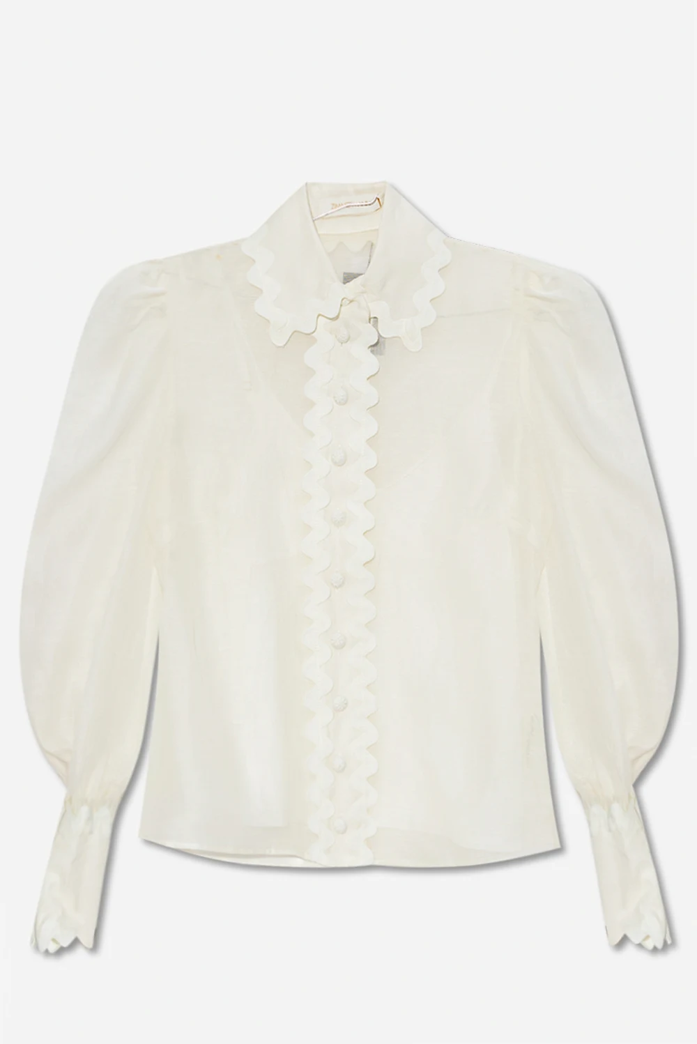 Shirt with puff sleeves