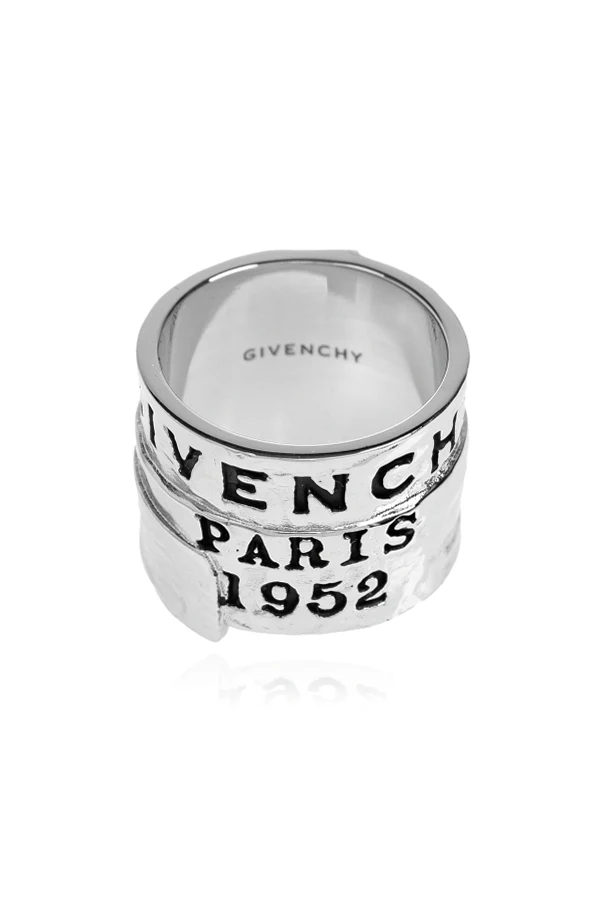 SILBER Ring mit graviertem Logo