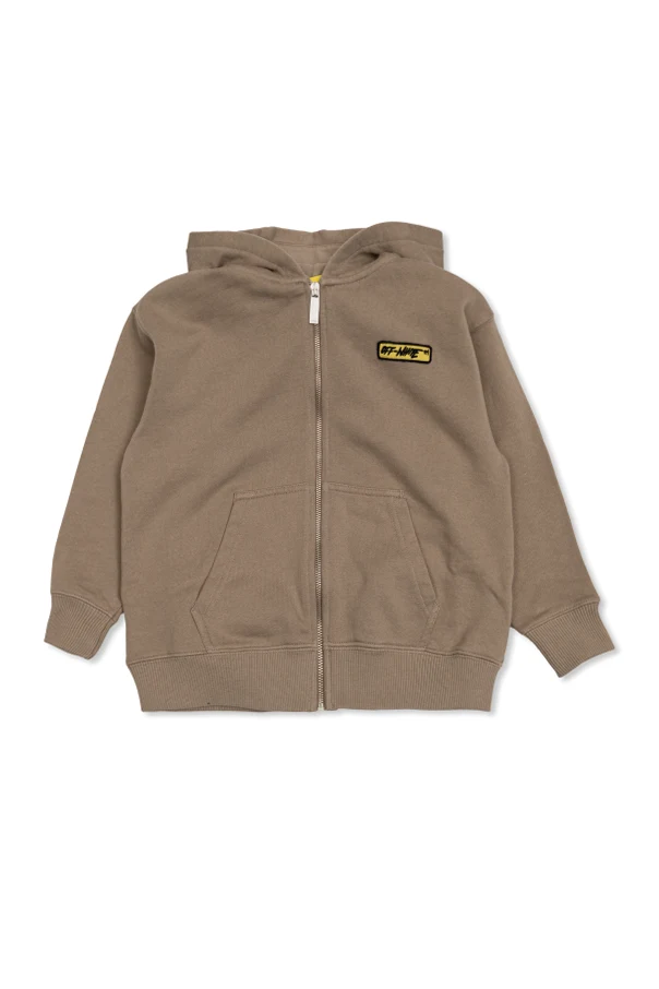 BEIGE Sweatshirt mit Logo-Aufnäher