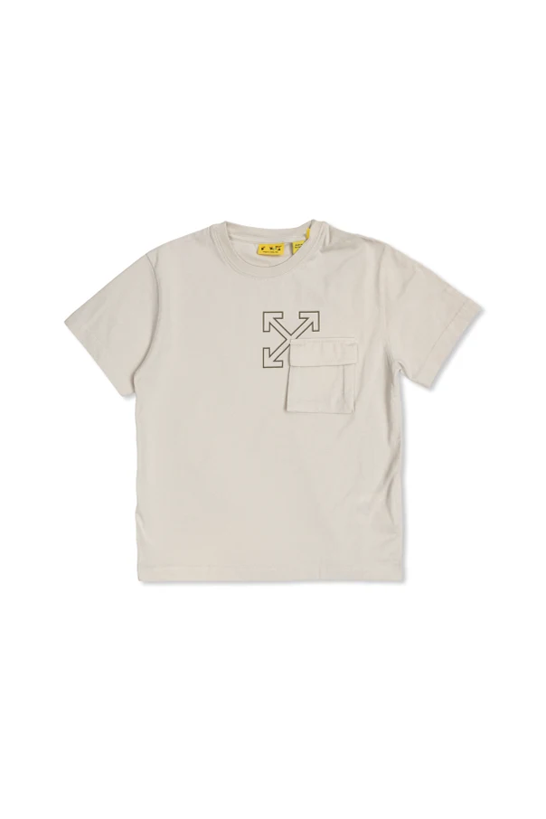 CREME T-Shirt mit Tasche