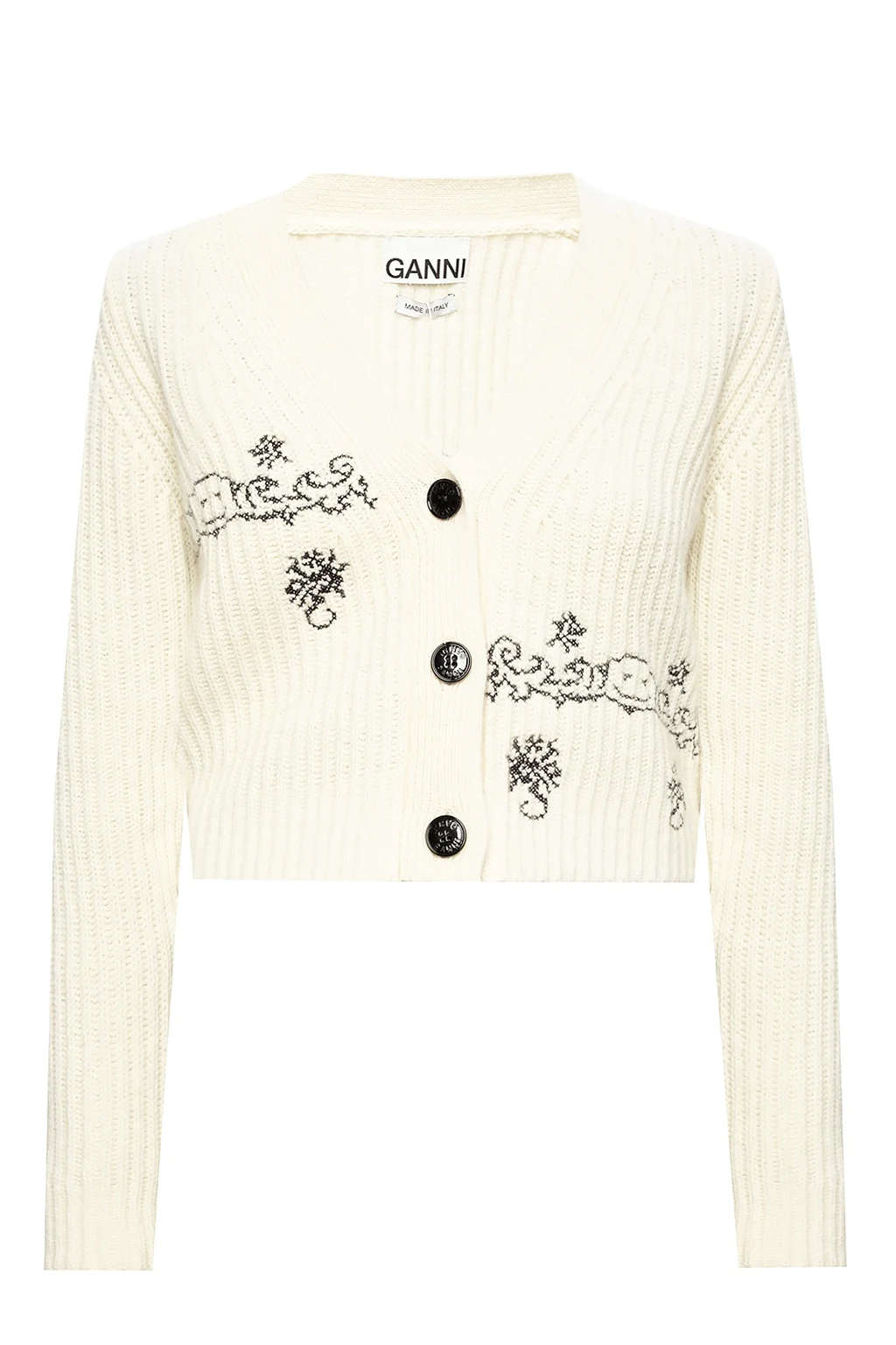 Rib-knit cardigan