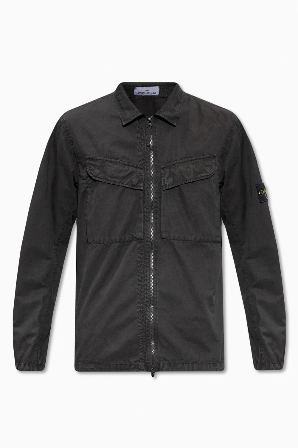 Cotton jacket with logo